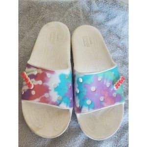 Unisex CROCS Classic Slides Sandals | multicolor | Size: M 5 W 7 |  dirty VGUC